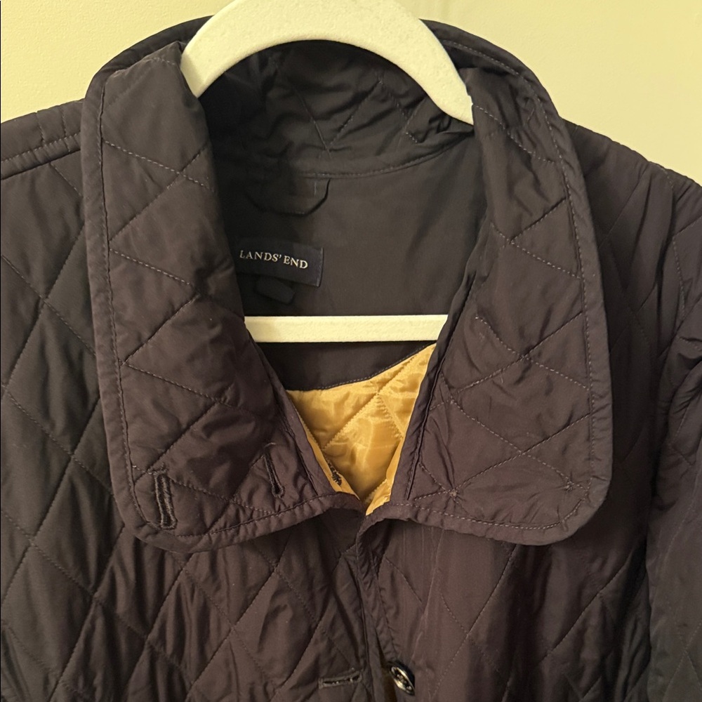 Lands' End Black Quilted Jacket - Picture 9 of 10
